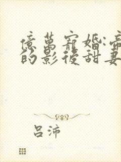 亿万宠婚:帝少的影后甜妻