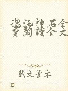 混沌神石全文免费阅读全文