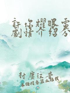 许你耀眼电视剧剧情介绍分集电视猫