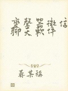 变声器微信语音聊天软件