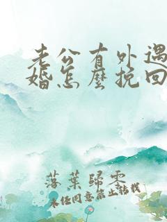 老公有外遇想离婚怎么挽回