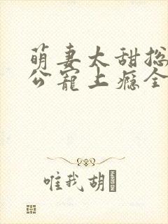 萌妻太甜总裁老公宠上瘾全文阅读