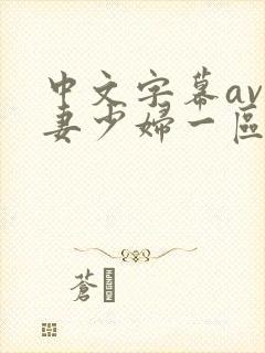 中文字幕av人妻少妇一区