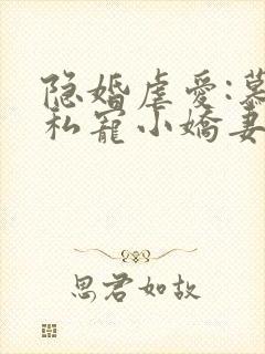 隐婚虐爱:慕少私宠小娇妻