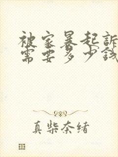 被家暴起诉离婚需要多少钱