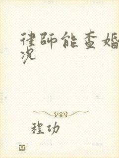 律师能查婚姻状况