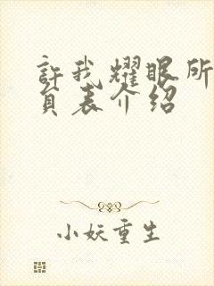 许我耀眼所有演员表介绍