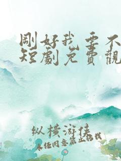 刚好我要不爱你短剧免费观看