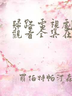 归路电视剧免费观看全集在线播放