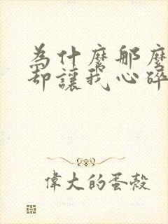 为什么那么爱你却让我心碎歌名