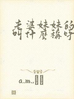 老婆妹妹的老公叫什么称呼