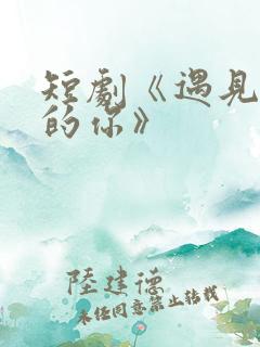 短剧《遇见正确的你》