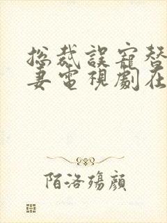 总裁误宠替身甜妻电视剧在线