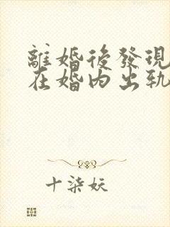 离婚后发现前夫在婚内出轨还生了孩子