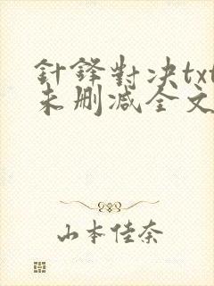 针锋对决txt未删减全文+番外