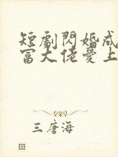 短剧闪婚成宠首富大佬爱上我免费观看