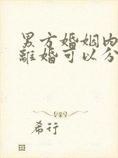 男方婚姻内出轨离婚可以分割财产吗