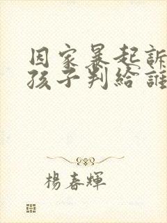 因家暴起诉离婚孩子判给谁