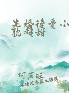 先婚后爱小说原耽超甜