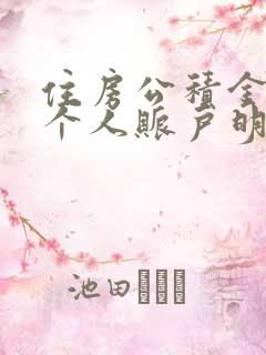 住房公积金查询个人账户明细查询