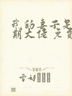 我的妻子是大乘期大佬 免费下载