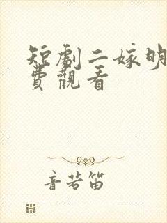 短剧二嫁明月免费观看