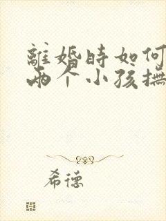 离婚时如何争取两个小孩抚养权