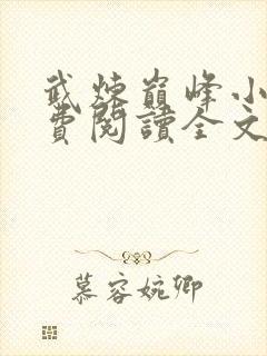 武炼巅峰小说免费阅读全文阅读