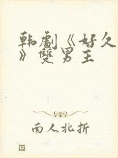 韩剧《好久不见》双男主