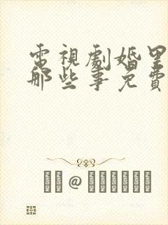 电视剧婚里婚外那些事免费观看