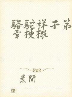 骆驼祥子第17章梗概