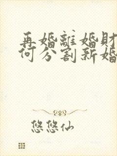 再婚离婚财产如何分割新婚姻法