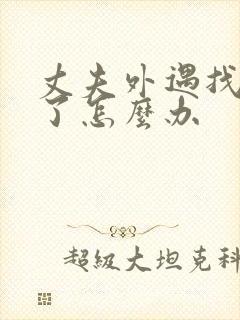 丈夫外遇找小三了怎么办