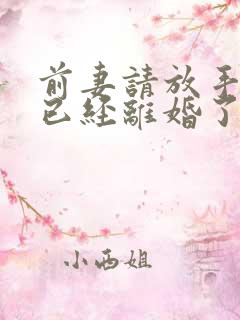 前妻请放手我们已经离婚了短剧免费观看