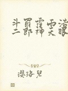 斗罗霍雨浩拥有二郎神天眼免费