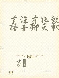 有没有比较好的语音聊天软件