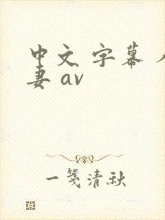 中文 字幕 人妻 av