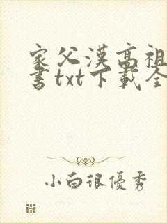 家父汉高祖电子书txt下载全集完结