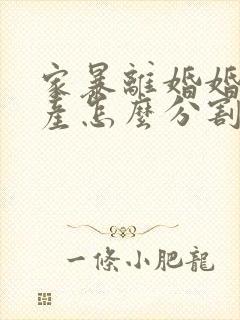 家暴离婚婚前财产怎么分割