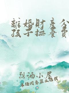 离婚财产分割与孩子抚养费