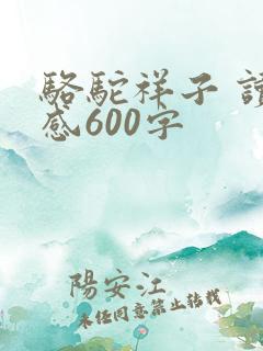 骆驼祥子 读后感600字