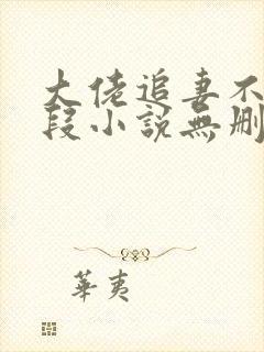 大佬追妻不择手段小说无删减正版在线阅读