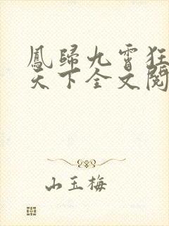 凤归九霄狂妃逆天下全文阅读