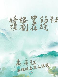 暗格里的秘密电视剧在线