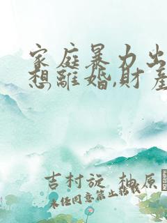 家庭暴力出轨,想离婚,财产怎么分割