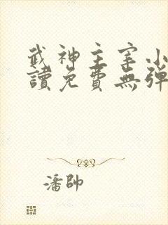 武神主宰小说阅读免费无弹窗