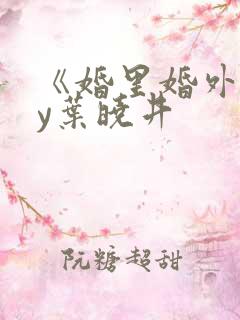 《婚里婚外》by叶晓井