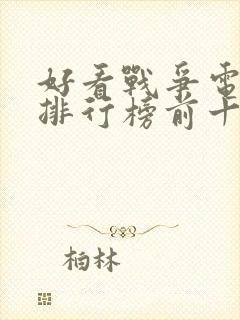 好看战争电视剧排行榜前十名