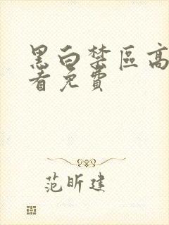 黑白禁区高清观看免费