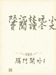 陆沉林晚小说免费阅读全文最新章节